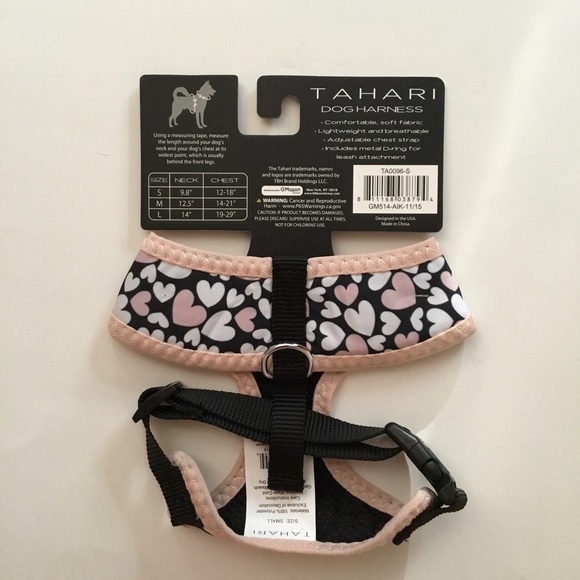 Tahari Dog New S Dog Harness Hearts Pattern For Small Dog Tahari Poshmark